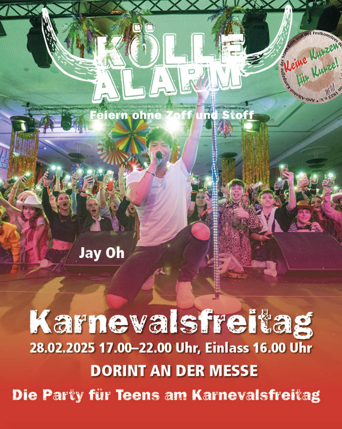 Sänger Jay Oh feiert mit Teenagern bei Kölle Alarm – Eventkampagne mit klarer Message, made by Steinbüchel & Partner Köln