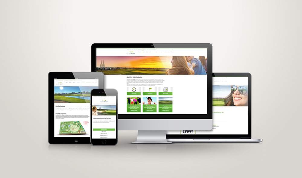 GolfCity - Website-Relaunch, Crossmediale Vernetzung - Atelier Steinbüchel, Werbeagentur Köln