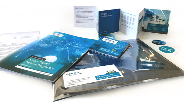 Marketingunterlagen für Siemens Industry Software GmbH für den Vertrieb.