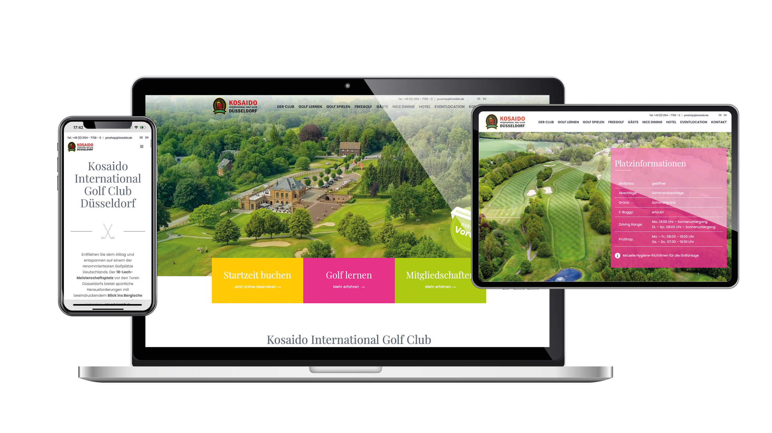 Bild von der Website des Golfclubs Kosaido in Düsseldorf.