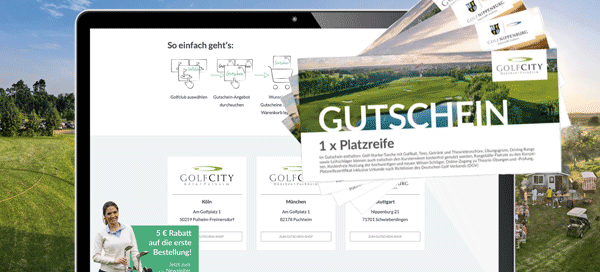 Golfgutscheine Mockup