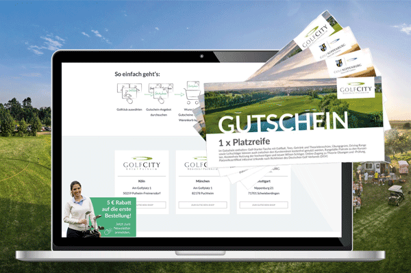 Golfgutscheine Mockup