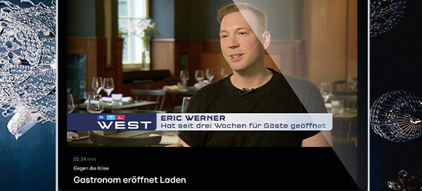 PR für den Sternekoch Eric Werner, im Interview bei RTL West