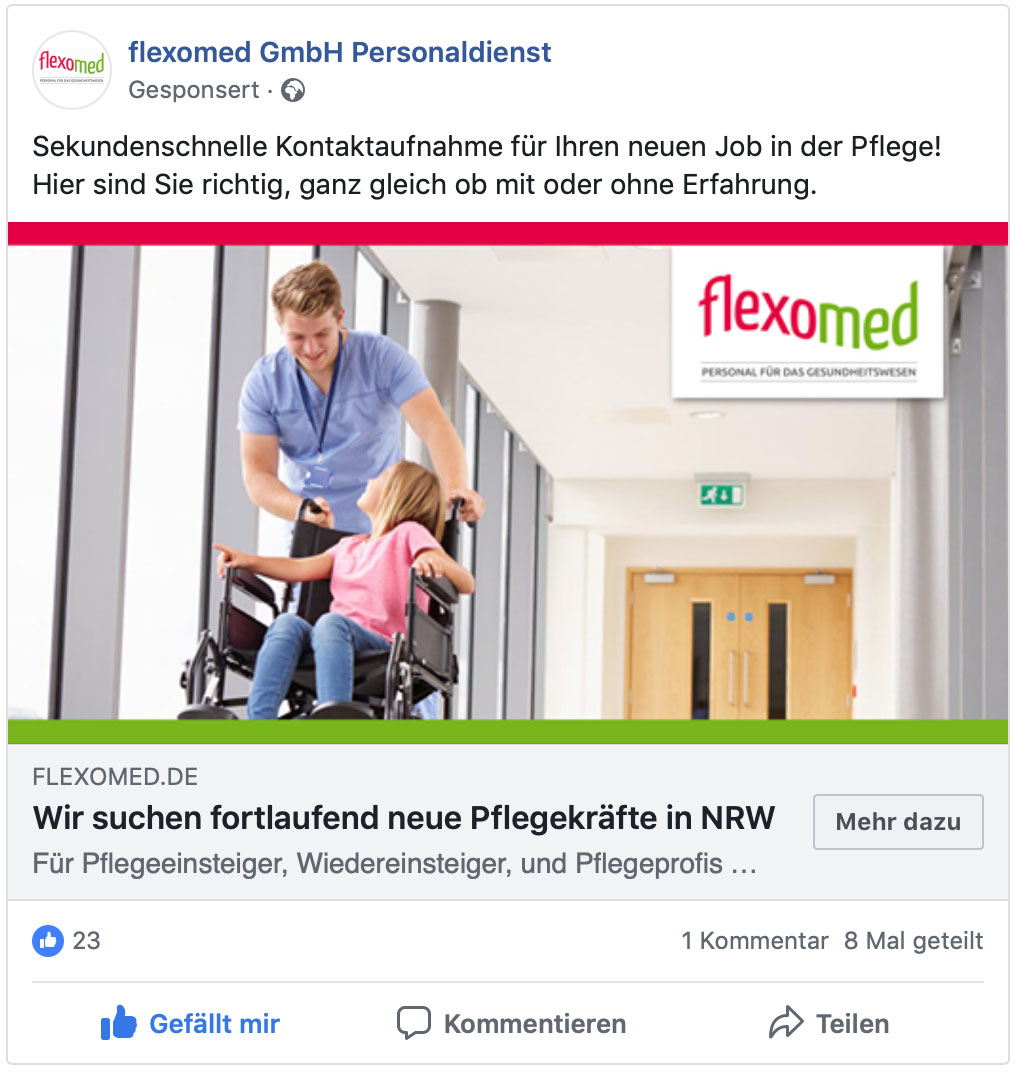 Mitarbeiter-Recruiting für Flexomed