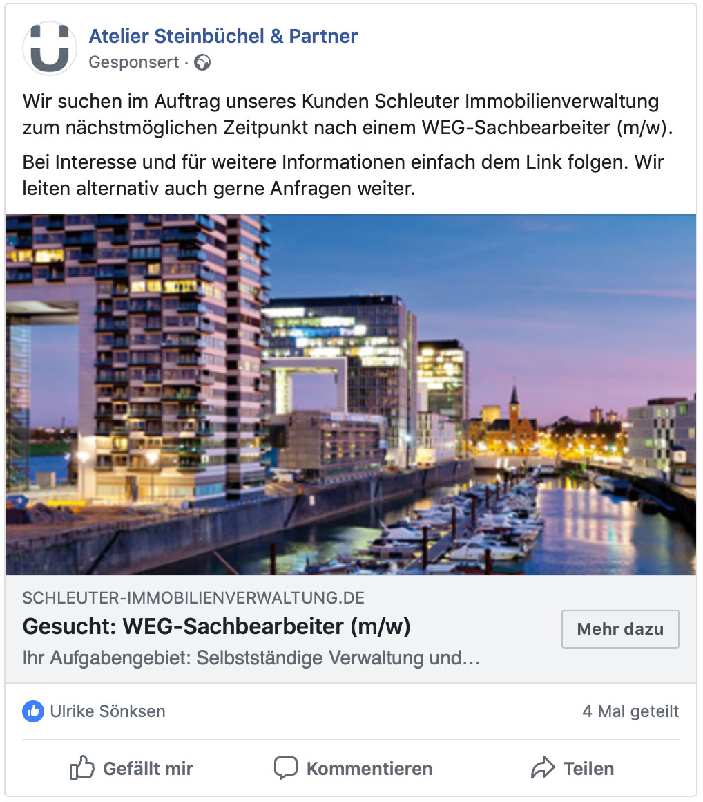 Mitarbeiter-Recruiting für Schleuterimmobilien