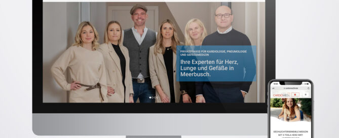 Cardiomed24 Website Startseite Desktop und Mobil