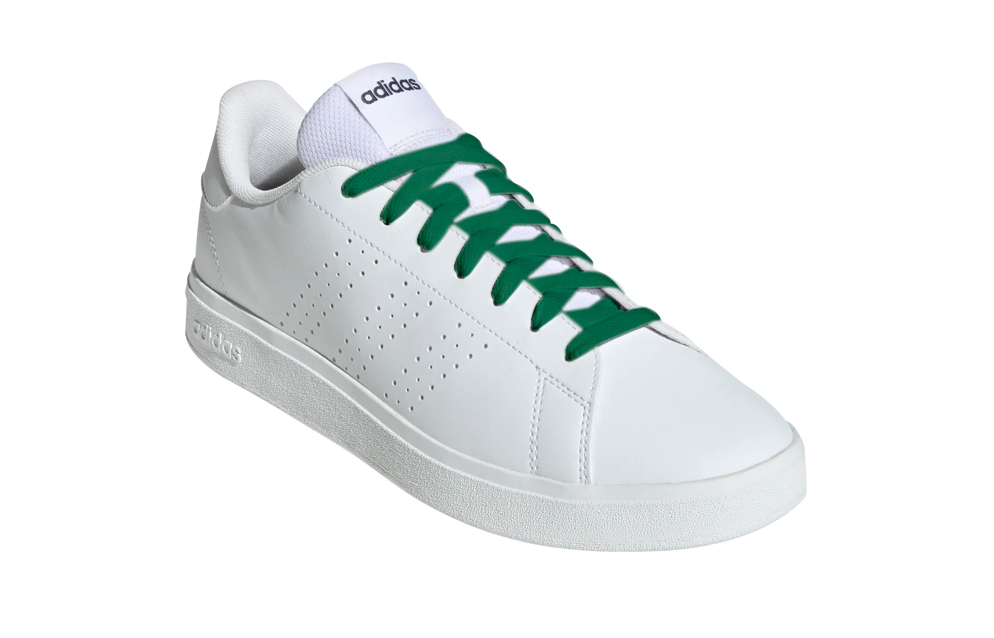 Adidas Sneaker mit grünem Schnürsenkel