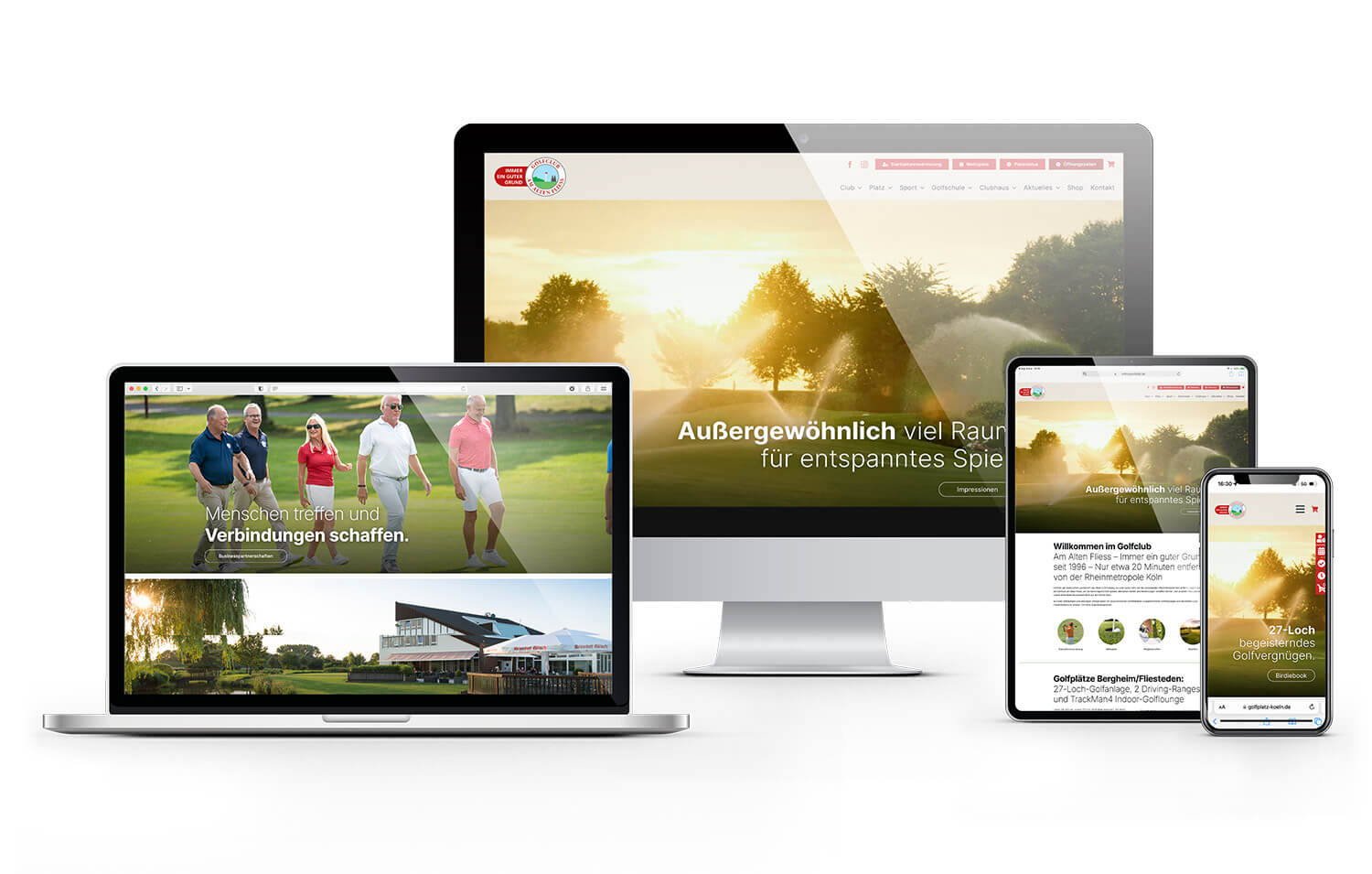 Website Relaunch Grafik „Golfplatz am alten Fliess“ von Atelier Steinbüchel und Partner