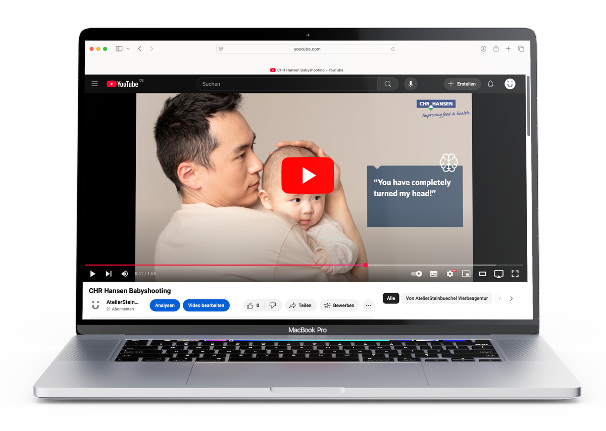 Mockup Youtube CHR-Hansen Babyshooting