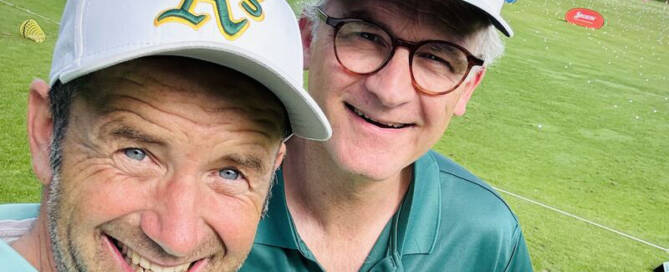 Christoph von Forstner und Cord Steinbüchel bei der Kölner Golfwoche.