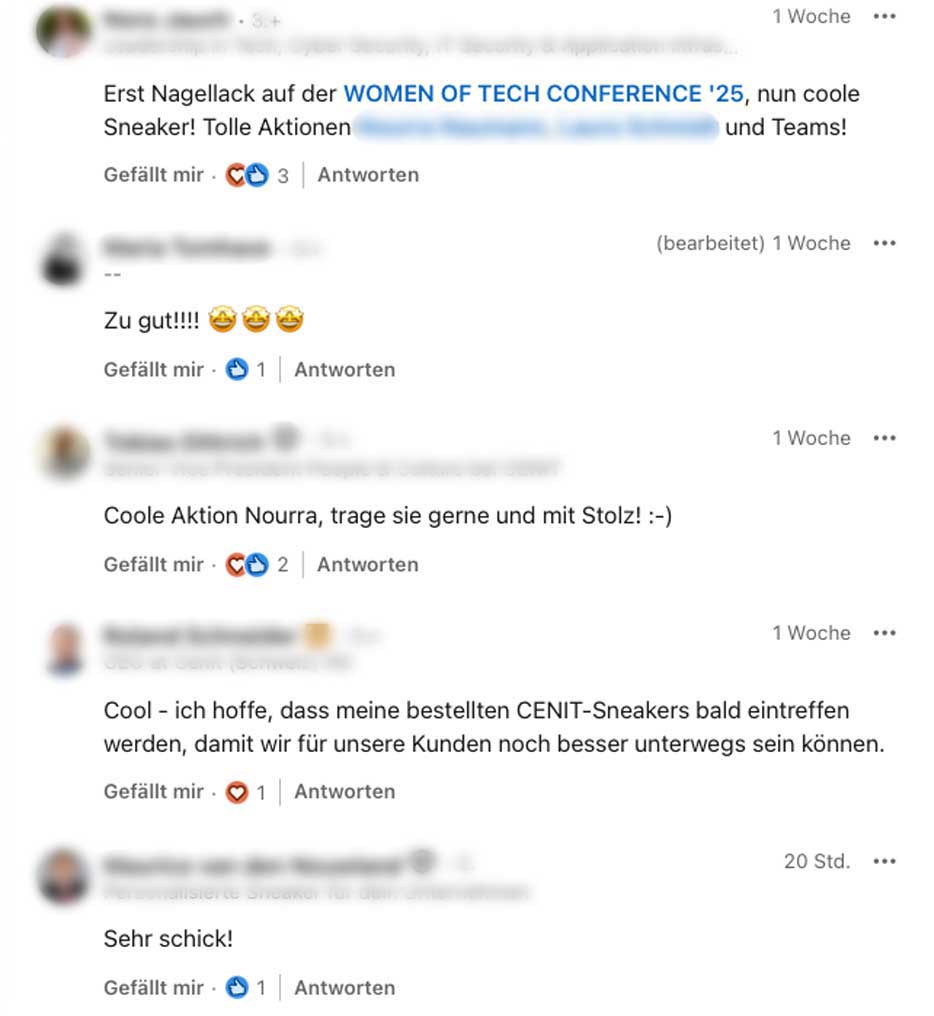 Facebook Kommentare von zufriedenen Kunden von gebrandeten Adidas Sneakern Teil 2