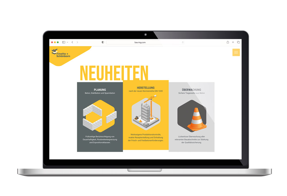 Website vom Finette + Schönborn nach dem Relaunch