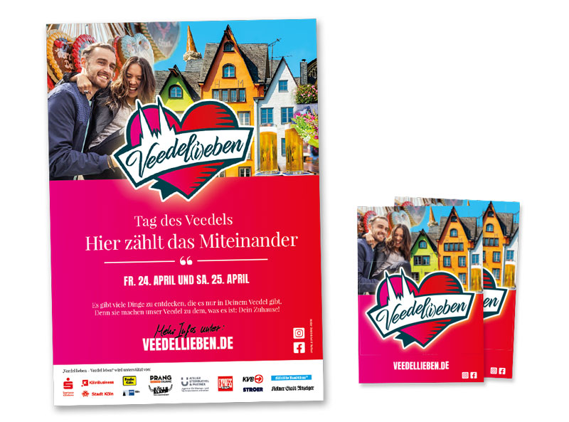 Plakat und Postkarte von Veedellieben