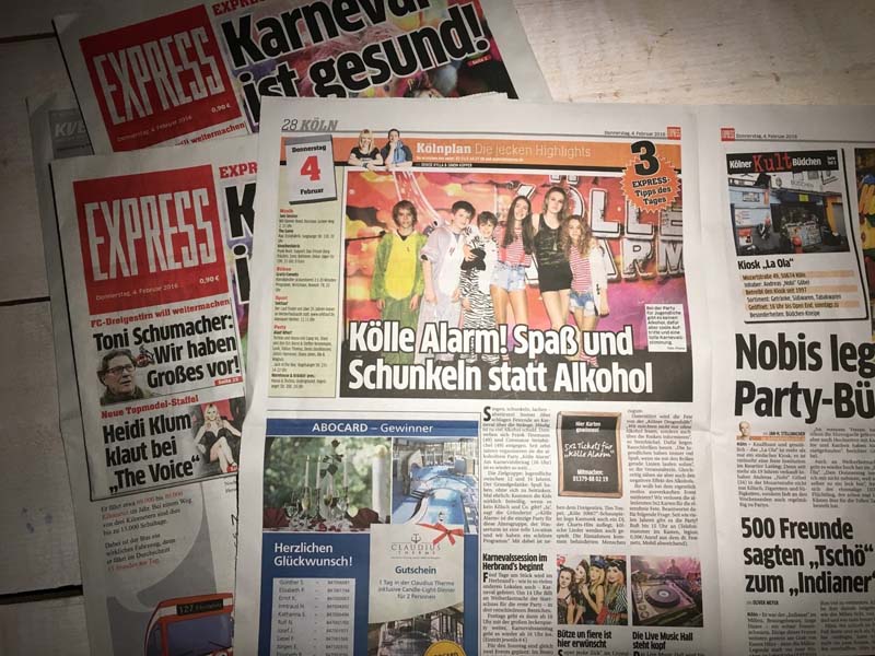 KölleAlarm Impressionen Zeitungsbeitrag im Express